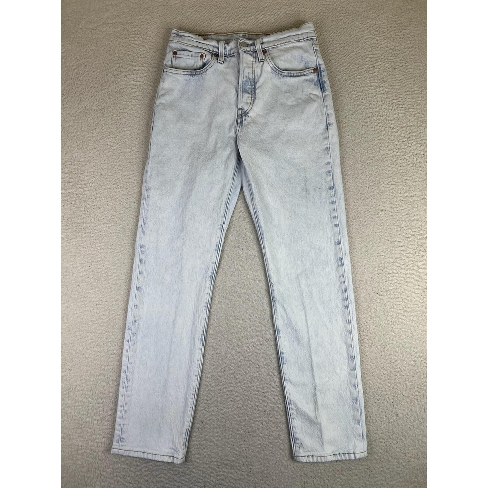 Levi's Premium 501 Jeans Womens 26x30 Blue Light Wash Button Fly Straight
